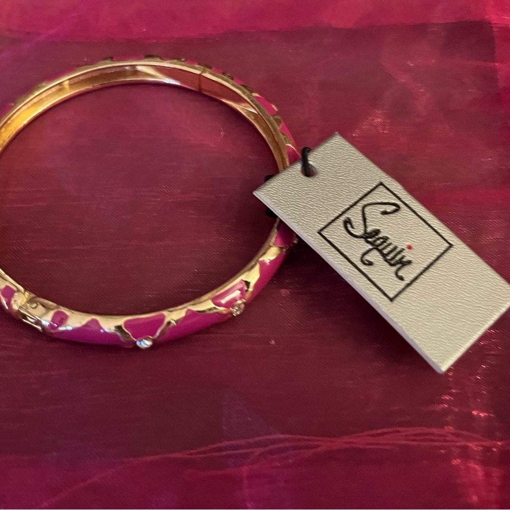 Sequin Brand Enamel Hinge Bangle Bracelet